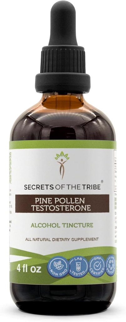 Hemmeligheder i Tribe Pine Pollen Testosteron Alkohol Liquid Extract, Wildcrafted Pine Pollen (Scots Pine, Pinus sylvestris) Tørret Pollen (4 FL OZ)