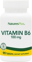 Natures Plus Vitamin B6 100 mg - Vegetarisk, Gluten Free - 90 Tablets, 90 Servering