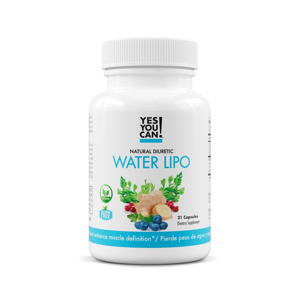 Ja, du kan! Naturlige vand Lipo piller - Diuretic Rengøring med elektrolyter & vitaminer - Hjælper med vandretention - Gluten- fri, 21 kapsler pr flaske
