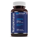 Ageimmun Nattokinase Supplement 4000 FU 200mg - Enzyme - Kardiovaskulær Support 120 Kapsler - Afledt fra japansk Natto - Lavet i USA uden Magnesium Stearat.