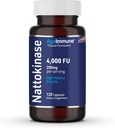 Ageimmun Nattokinase Supplement 4000 FU 200mg - Enzyme - Kardiovaskulær Support 120 Kapsler - Afledt fra japansk Natto - Lavet i USA uden Magnesium Stearat.