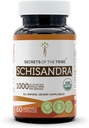 Hemmeligheder af Tribe Schisandra USDA Organic 60 Kapsler Buddrum 124; Lavet med Organic Vegetar Kapsler og Organic Schisandra (Schisandra Chinensis) Tørret Berry (60 Kapsler)