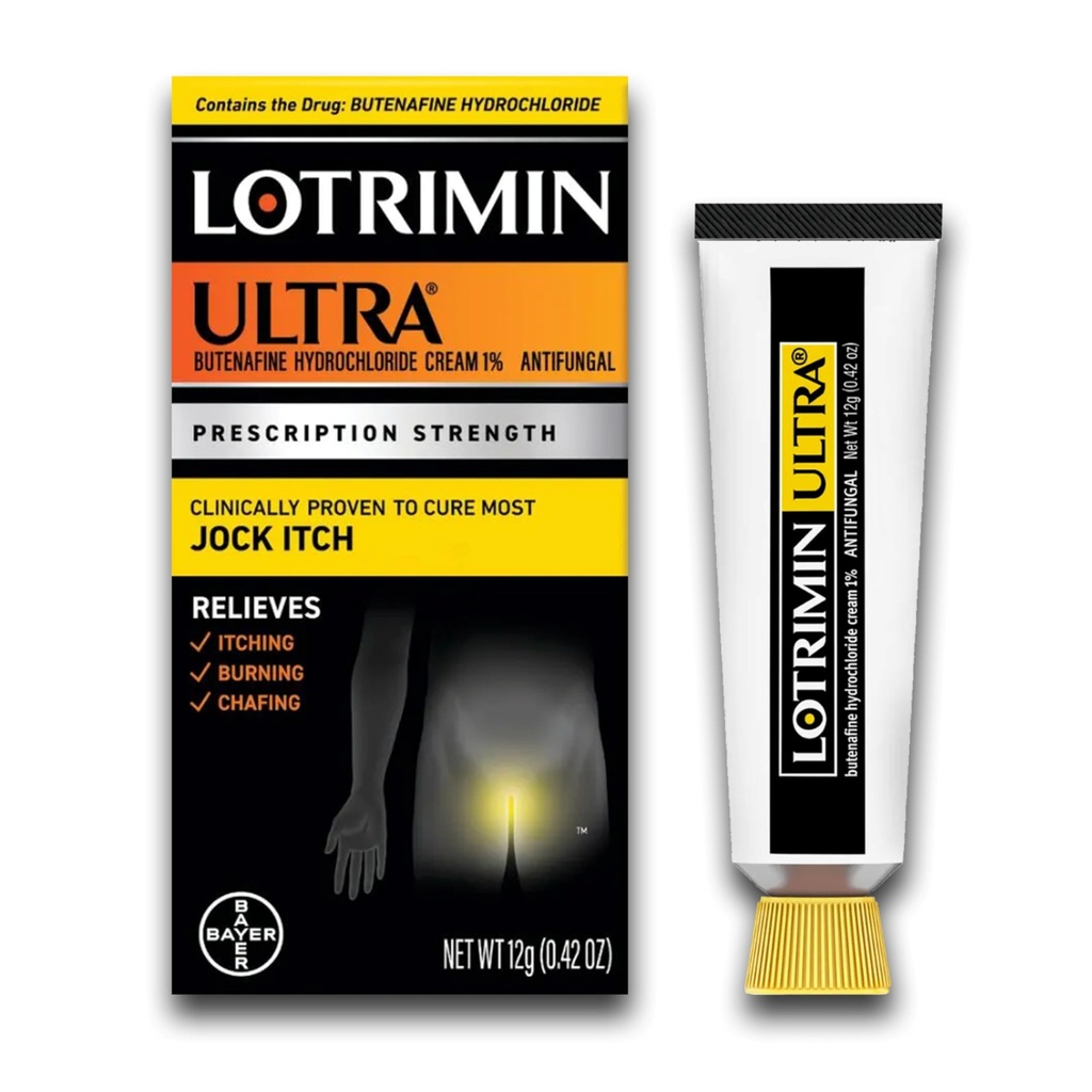 Lotrimin Ultra Jock Itch Cream - Kraftfuld Butenafine Hydrochlorid Behandling for Jock Itch, 0,42 Ounce (12 Bedste) (Packaging May Vary)