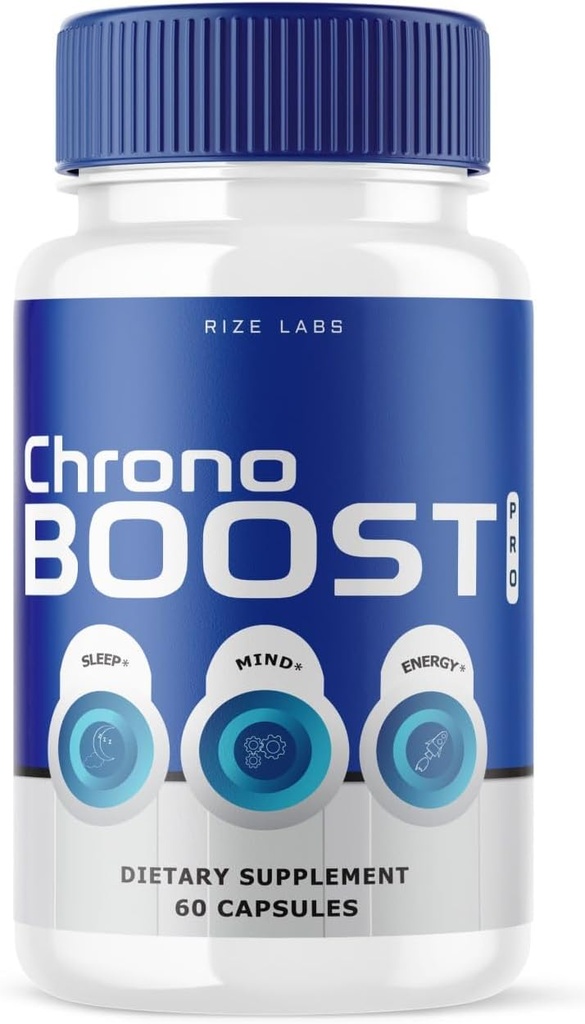 rize laboratorier Chrono Boost Pro kapsler, understøtter søvn og hjerne sundhed, avanceret formel, urtetilskud (60 kapsler)