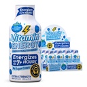 Vitamin Energy Immunum + ekstra styrke Energy Shot Blue Raspberry 12 Pack, 260mg Naturlig Koffein, B- Vitaminer, Citicolin, Green Tea, Immunitet & Focus Support, Zero Sugar, Gluten- Free 1,93 fl oz