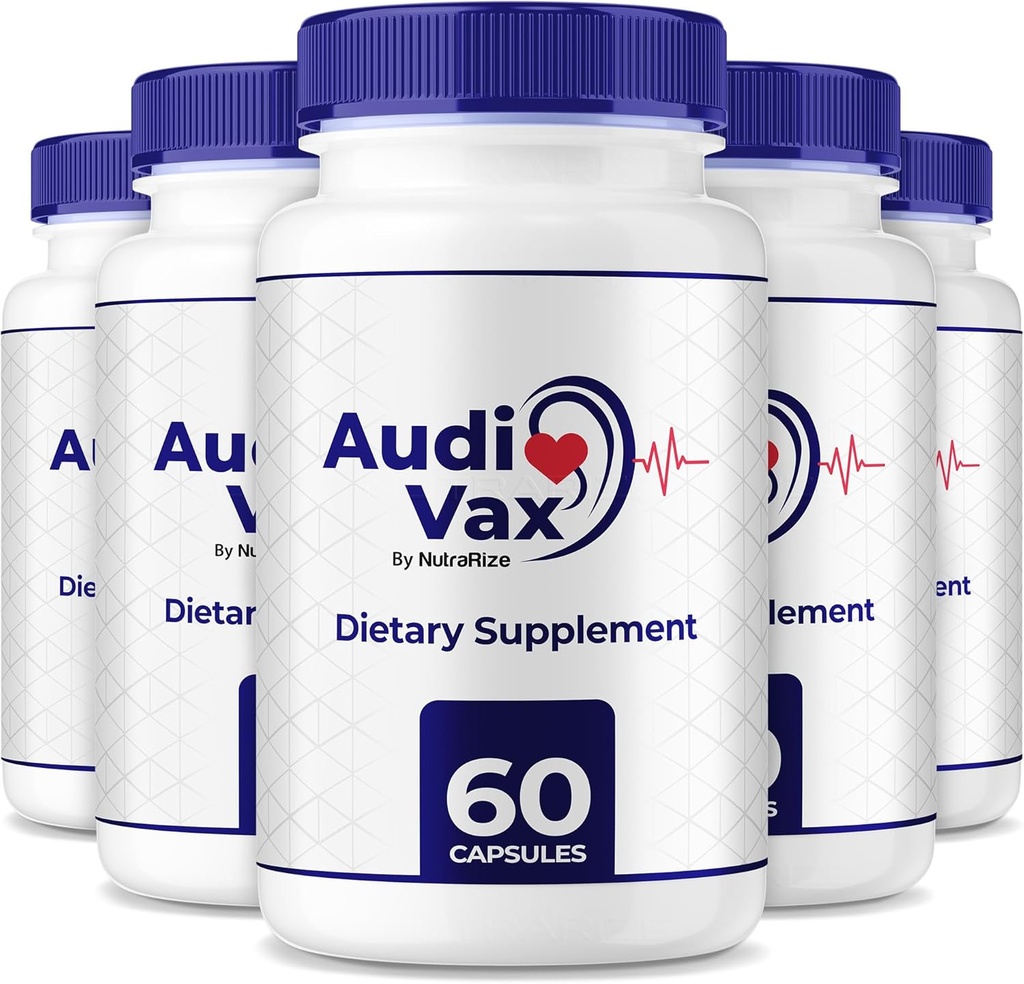 (5 Pack) Audivax - Audi Vax Advanced Max Ear Support, Natural Formel til at fremme indre øre sundhed, Audi Vax Maksimal styrke til hørelse sundhed, officielle Auditorpiller, Audivax anmeldelser (300 kapsler)
