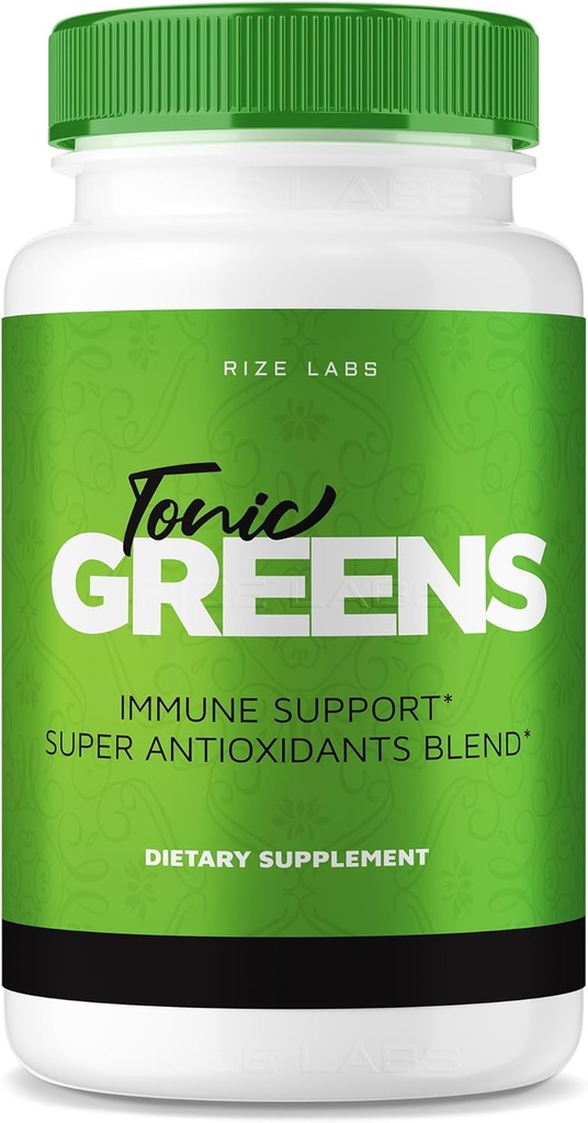 rize laboratorier - Tonic Green Kapsler, immunsupportpiller, avanceret formel supplement, Super Antioxidants Blend (60 Kapsler)