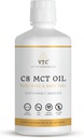 VTC VitaTradingCo. 100% Pure C8 MCT Oil ekskl. GMO, Paleo, Keto, 124; 32oz, 64 Servere (Unflavored)
