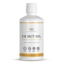 VTC VitaTradingCo. 100% Pure C8 MCT Oil ekskl. GMO, Paleo, Keto, 124; 32oz, 64 Servere (Unflavored)