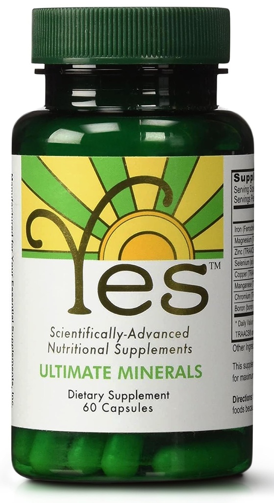 Ultimate Mineral Supplement - Chelated Magnesium, Zink, Jern, Selen, Chrom & Boron (TRAACS ®) - High- Absorption Multimineral for Energy & Immune Support - 60 Veganske kapsler