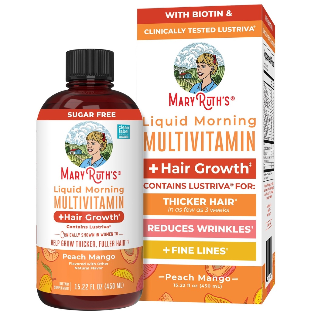 MaryRuth Organics Flydende Multivitamin + hårvækst