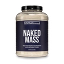 NAKED Vanilla Mass - Alle naturlige vanilje vægt Gainer Protein Powder - 8lb Bulk, GMO fri, Gluten fri & soja fri, ingen kunstige ingredienser - 1,260 kalorier - 11 Servere