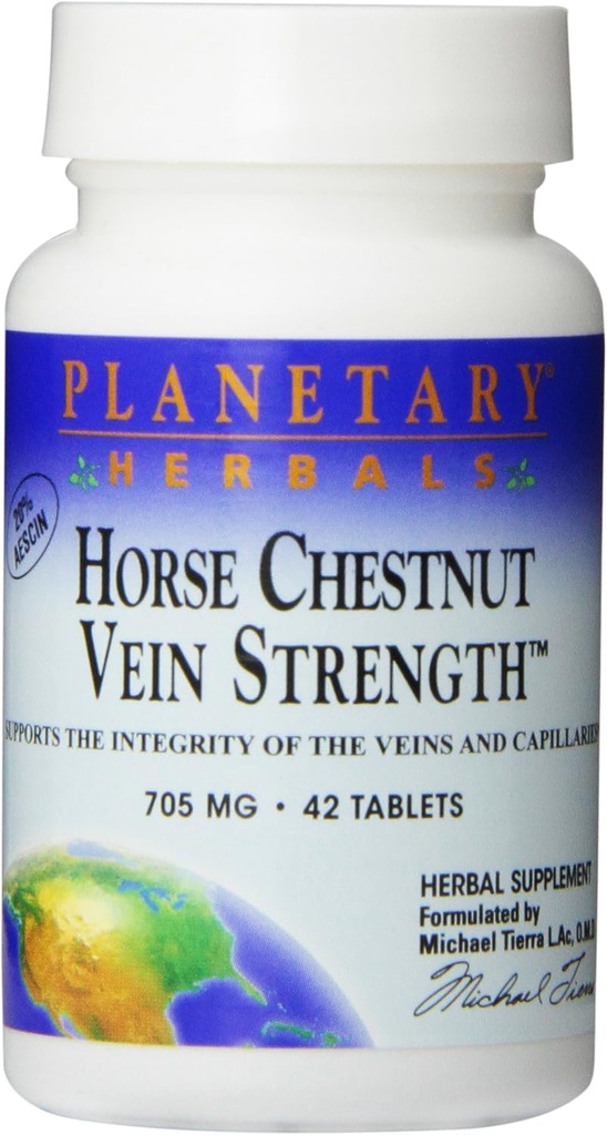 Planetariske Herbals Horse Chestnut Vein Strength Tablets, 42 Count