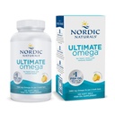 Nordic Naturals Ultimate Omega, Lemon Flavor - 120 Soft Gels - 1280 mg Omega-3 - Højpotens Fish Oil tillæg med EPA & DHA - fremmer hjerne & hjerte sundhed - non-GMO - 60 Serveringer
