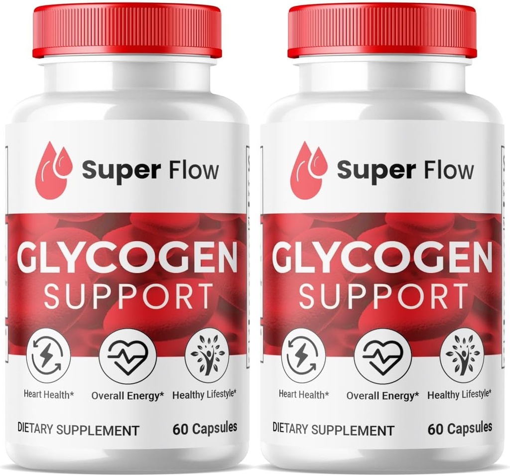 SPRESSO (2 Pack Super Flow Glycogen, SuperFlow Glycogen Support Kapsler, Glyco Optimizer Formel, Natural Blood Vessel Cleaner, Premium Super Flow Glycogen Support (120 Kapsler)