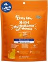 Zesess Paws 8- in-1 Multivitamin Kat Vitaminer & Kosttilskud Mousse - Kat Vitaminer til Indoor Cats - Sund Treat Squeeze Op til Gut, Immun, Heart, Skin & Coat Support - kylling 14ct