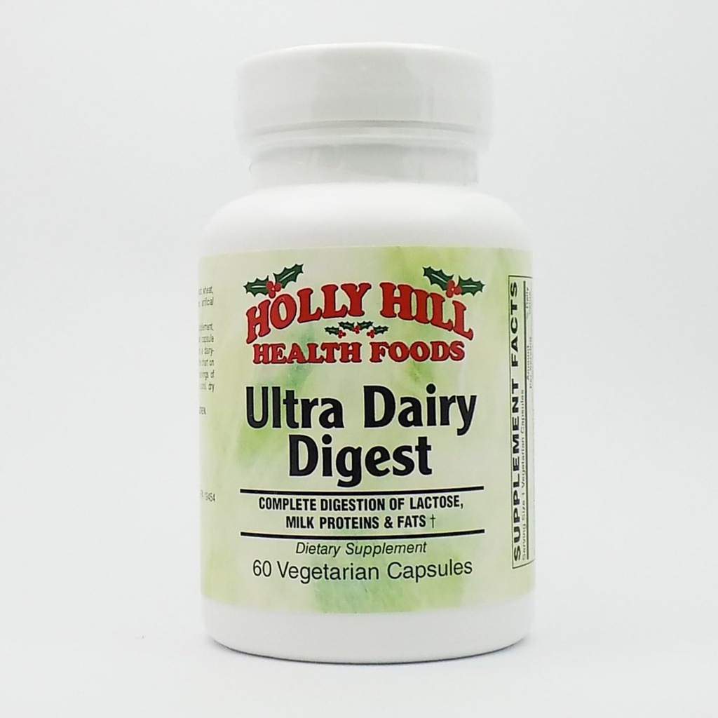 Holly Hill Health Foods, Ultra Dairy Digest, 60 Vegetariske Kapsler