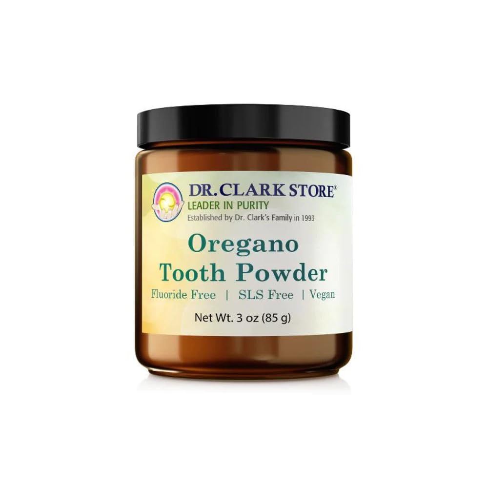 Dr. Clark Oregano Tandpulver - 3oz, Natural Oral Health & Tandblegning Formel