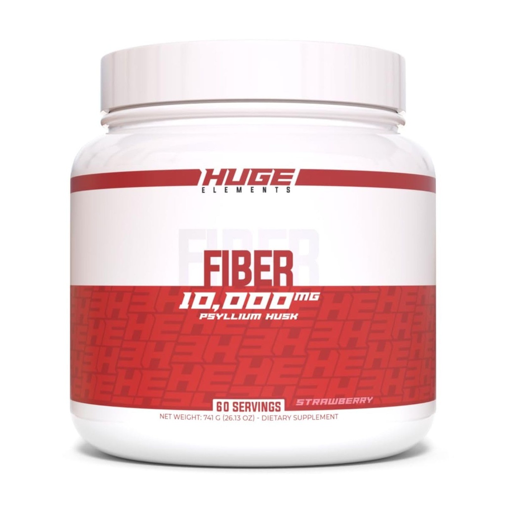 Kæmpe Kosttilskud Fiber, 10 Bedste Premium Psyllium Husk pulver, Opløselig Fiber til fordøjelsesmæssige sundhed & funktioner, Naturlig Prebiotic med lækre flavors (60 Servere) (Jordbær)