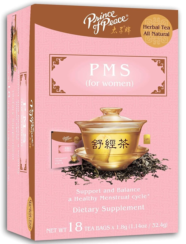 Prince of Peace PMS Tea, 18 Tea Tasker Urtete til menstruationscykler Relief fra PMS Bloating & Cramping Hormone Balance