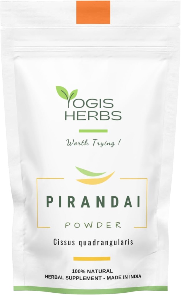 YOGIS HERBS Pirandai Powder (Cissus quadrangularis) - Urtetilskud (3.5 Ounce)
