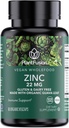PlantFusion Vegan Zink Kosttilskud 22 mg - Wholefood Complex, Chelated Zink Citrate fra Organic Guava Leaf for immunforsvar, 60 kapsler