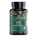 PlantFusion Vegan Zink Kosttilskud 22 mg - Wholefood Complex, Chelated Zink Citrate fra Organic Guava Leaf for immunforsvar, 60 kapsler