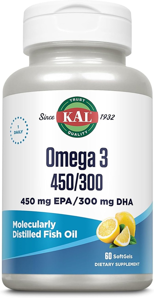 KAL 450 / 300 1280 Mg Omega 3, Lemon, 60 Greve