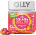 OLLY Collagen Gummy Ringe, Understøtter Hud Elasticitet og Firmness, 2,5 g Collagen, Klinisk-Testet, Peach, 15 Day Supply - 30 Greve