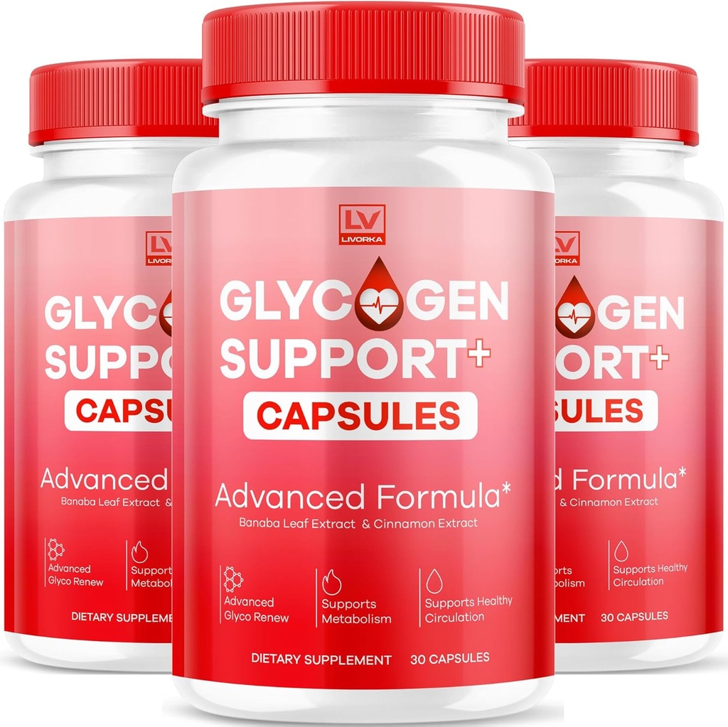 (3 Pack) Glycogen Support Support Advanced Formel, Glycogen Support Capsules, Glycogen Support, Advanced Glycogen Support Formel, Glycogen Support Anmeldelser, 90 Kapsler til 3 Måneder