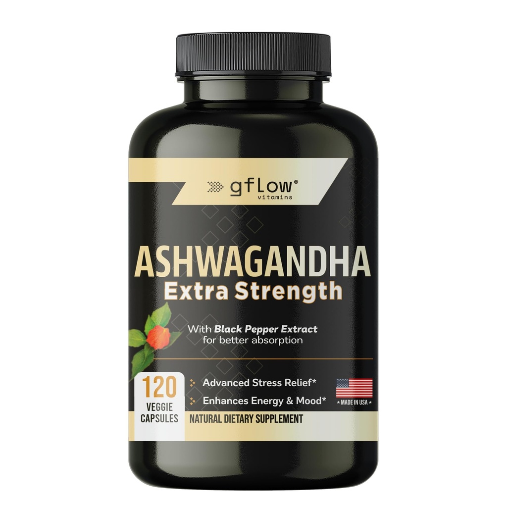 Ashwagandha Kosttilskud til kvinder og mænd 6000mg against 124; Sleep, Mood and Energy Support
