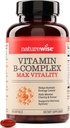 NatureWise vitamin B Complex for kvinder og mænd - med folinsyre biotin B1 B2 B3 B6 B12 - Support Cellular Energy & Mental Clarity - Gluten & Dairy Free, Non- GMO - 150 Softgels [5-måned Supply]