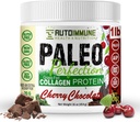Paleo Perfection Cherry Chocolate Grass Fed Beef Collagen Protein Powder without Stevia - Paleo, Keto, SCD, AIP Protein Powder w / Apple Fiber, Carrot, Broccoli - 1lb Protein Powder & Superfood Blend