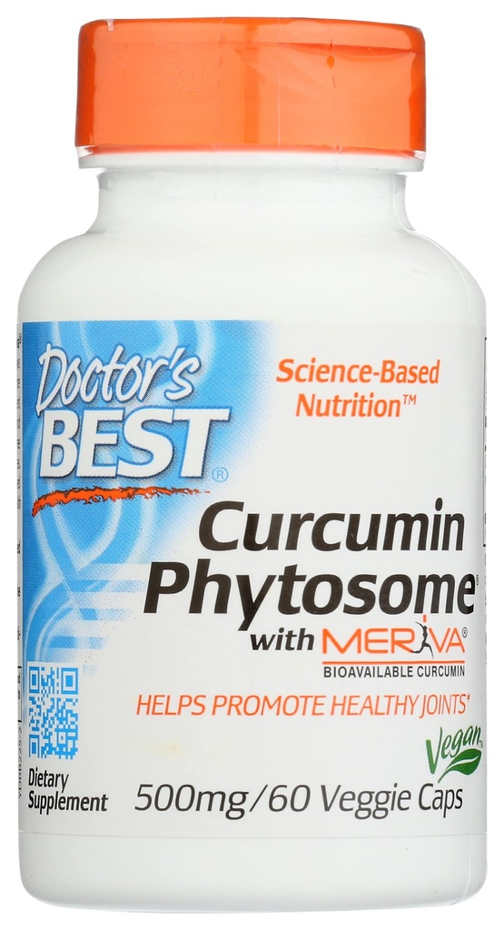 Læger Bedste Curcumin Phytosome med Meriva, non-GMO, Vegan, 60 Veggie Capsule (pakke med 1)