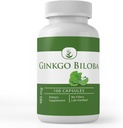 PURE ORIGINAL INGREDIENSER Ginkgo Biloba, (100 kapsler) Altid ren, ingen tilsætningsstoffer eller fyldstoffer, Lab Verified