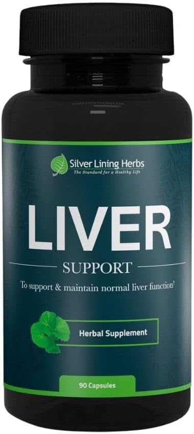 Sølv Lining Urter Leverstøtte - Urtestøtte til at hjælpe med at bevare leversundhed - Naturlig leverpleje til at støtte immunsystemet og allergier - 90 kapsler
