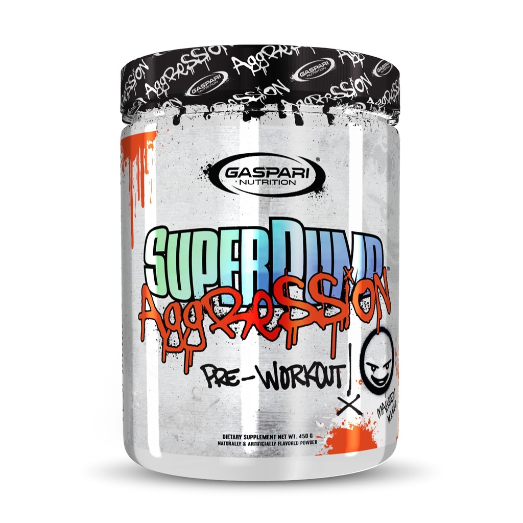 Gaspari Nutrition SuperPump Aggression Pre- workout: Energi, Fokus, Endurance og Inddrivelse, med Creatin og Koffein (25 Servere, Mayhem Mango)