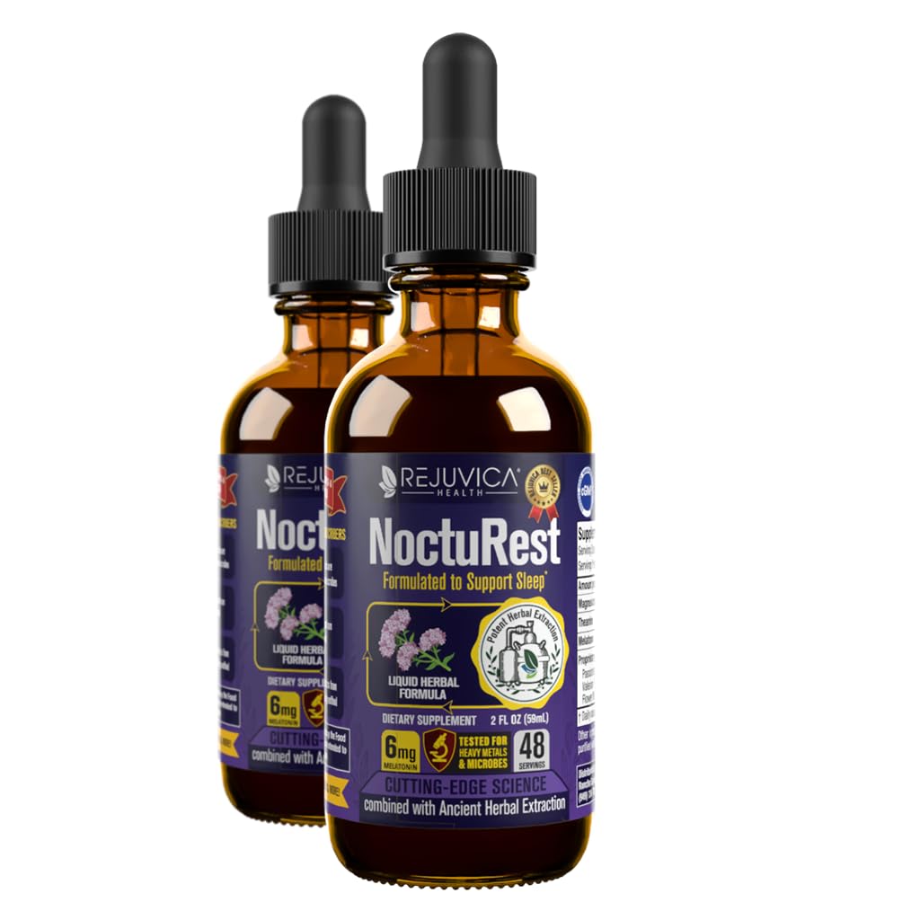 Naturlig Sleep- Aid med Valerian og Melatonin - All- Natural Liquid Formel for 2X Absorption - Magnesium, L -Theanin & mere