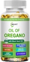 Olie af Oregano Softgels, Organics Oil af Oregano med Black Seed Oil til immunstøtte fordøjelsesmæssig sundhed sæsoniske Herbal, High Carvacrol & Thymoquinone Oregano Oil, Plant baseret, non-GMO, 120 Tæl