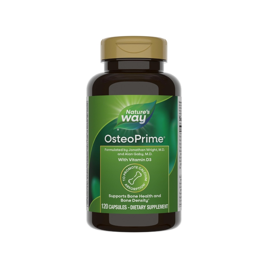 Nature 's Way OsteoPrime, Understøtter Bone Sundhed og densitet *, Vitamin D3, Gluten Free, 120 Vegetariske Kapsler (Packaging May Vary)