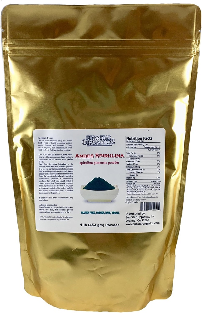 Spirulina - Green Superfood - 1 LB taske