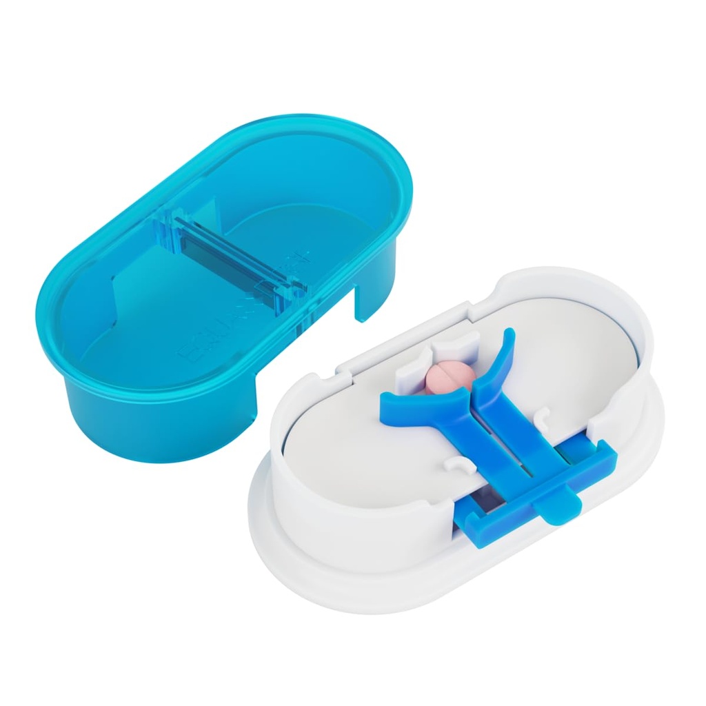 EQUADOSE Pill Cutter, Professional Medical Pill Splitter for Large, Small, and Tiny Pills, Double Stainless Steel Blades & Centering Device, Ideal for Cutting Tablets, Vitamins in Half or Quarter
