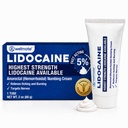 WELMATE - 5% Lidocain Numbing Cream, 2oz (60g) - Maksimal styrke Lidocain Cream - Hæmorroid Relief - Ekstern brug Anæstetisk, E-vitamin - Barn resistent - Aktuel hudpleje