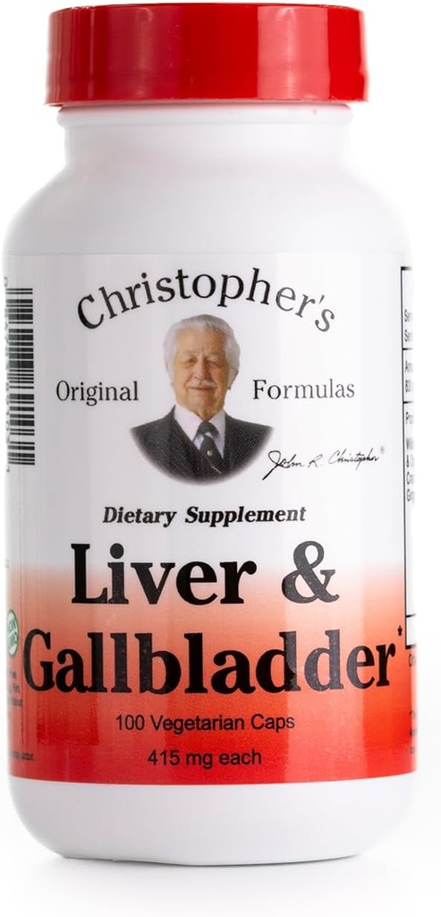 412494-Christopher lever og galde Blogen - 425 mg - 100 vegetariske kapsler