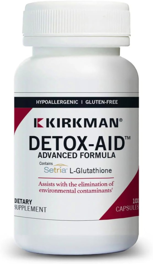 Kirkman - afgift- Aid Advanced Formel - 100 kapsler - Antioxidant Support - Hjælper med at fjerne toksiner - Hypoallergen