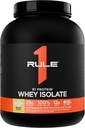 Regel 1 R1 Protein Whey Isolate - med 25g Protein & 6g BCAA Eksklusivt fra Isolated & Hydrolyzed Kilder til træning Inddrivelse (5 pounds *, Banana Crème)