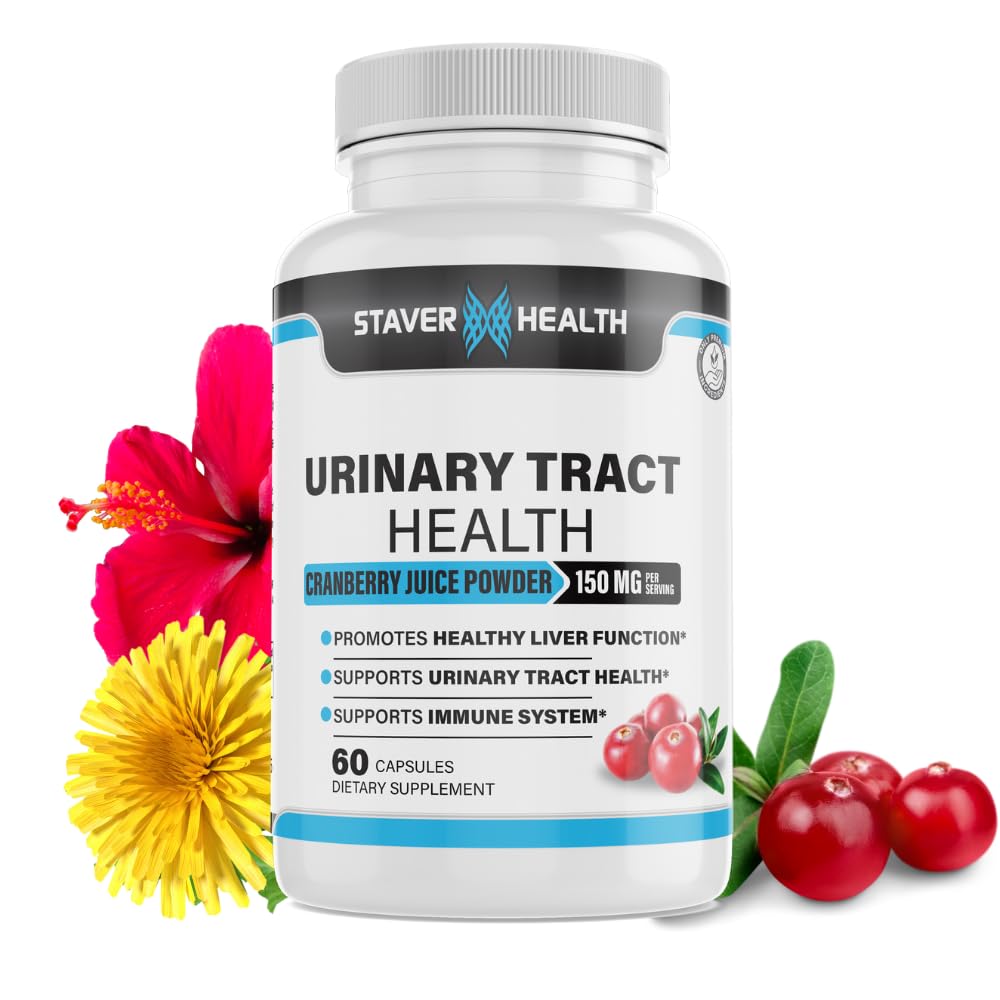 Urinvejssundhed, Cranberry Pills til kvinder, D Mannose 1000mg kapsler - Mælkebøtte Herb supplement - Hjælper kvinder sundhed, 60 CT