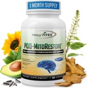 PQQ MITORESTOR Brain Supplements for Memory and Focus - Mitochondria Supplement med BioPQQ 20mg - Purest Form NOT Chemical Syntesized, Cognitive and Heart Support - 30 Veganske kapsler, Ikke GMO