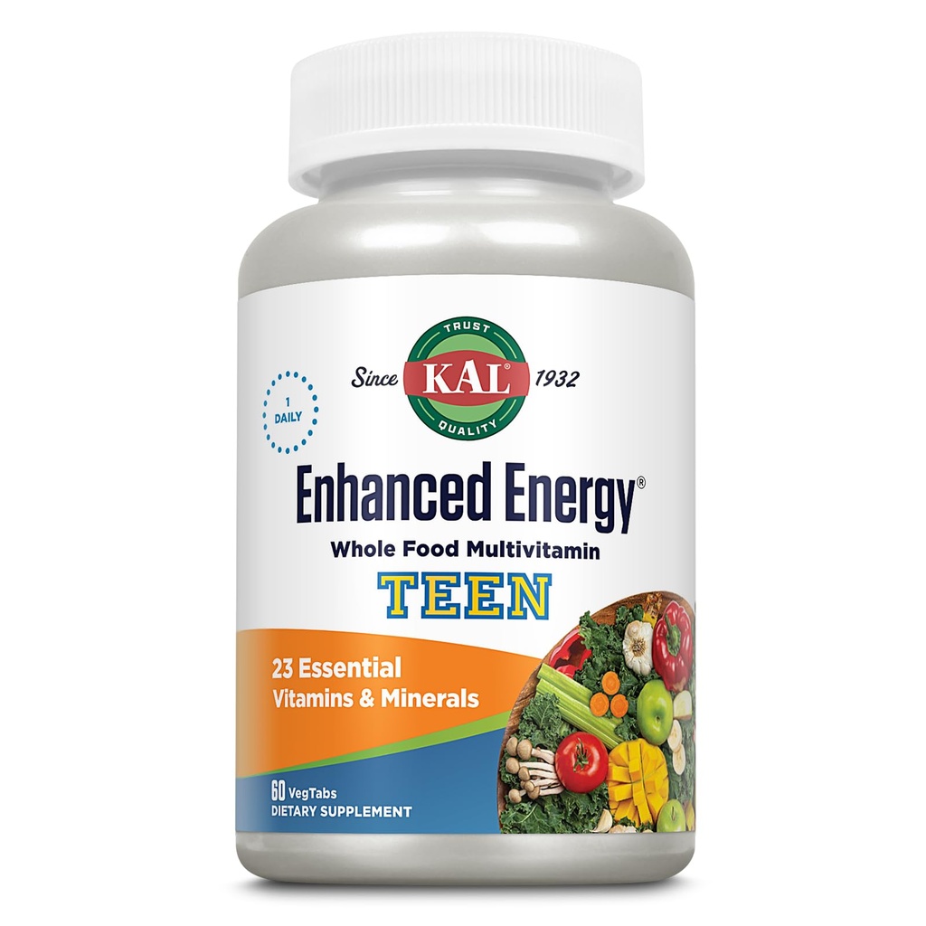 Kal Enhanced Energy for Teens Tablets, 60 Greve