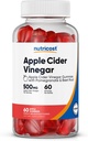 Nutricost Apple Cider Vinagar 500mg, 60 Gummies, Apple Flavored - Gluten Free, Non- GMO, No Corn Syrup
